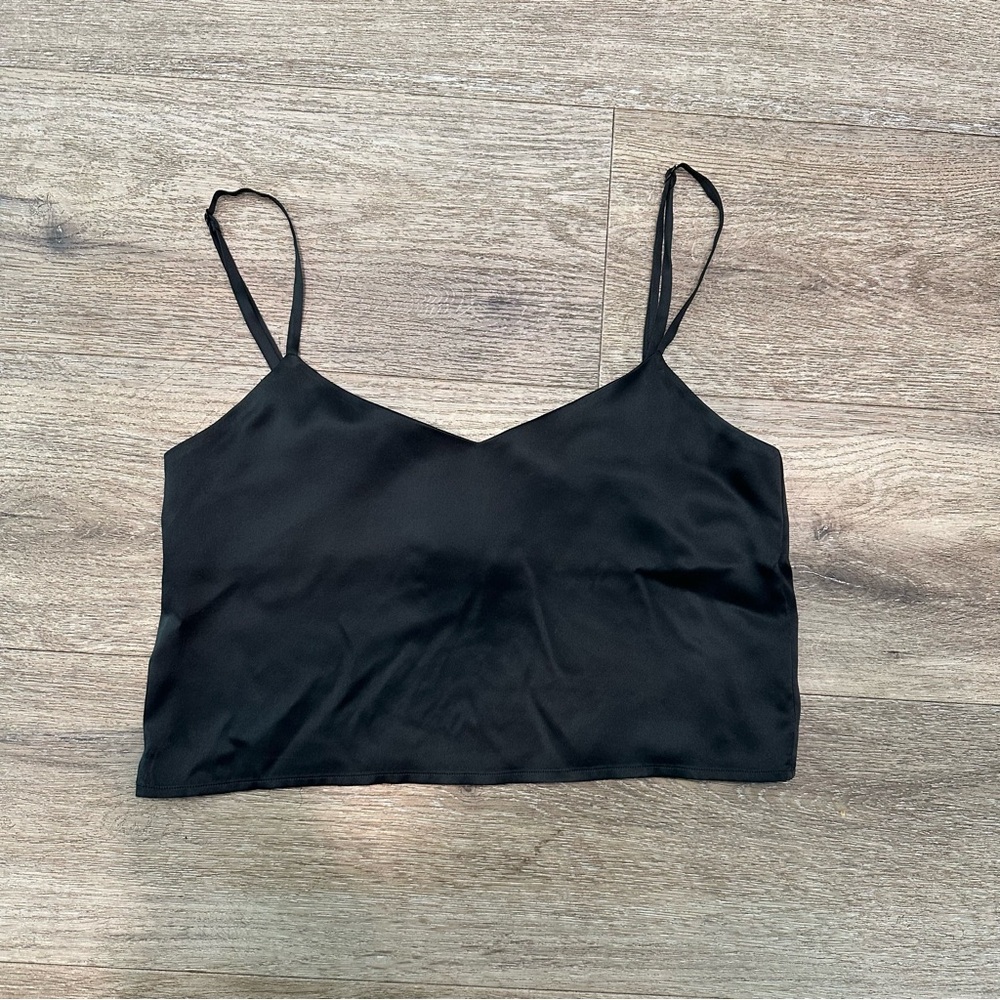 Reformation Silk v-neck crop tank
